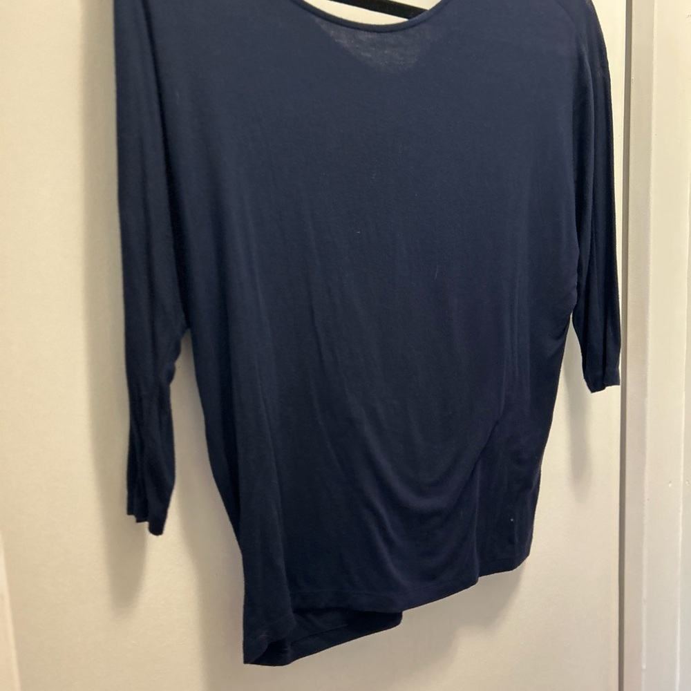 Banana Republic Blue Asymmetrical Long Sleeve Tunic
